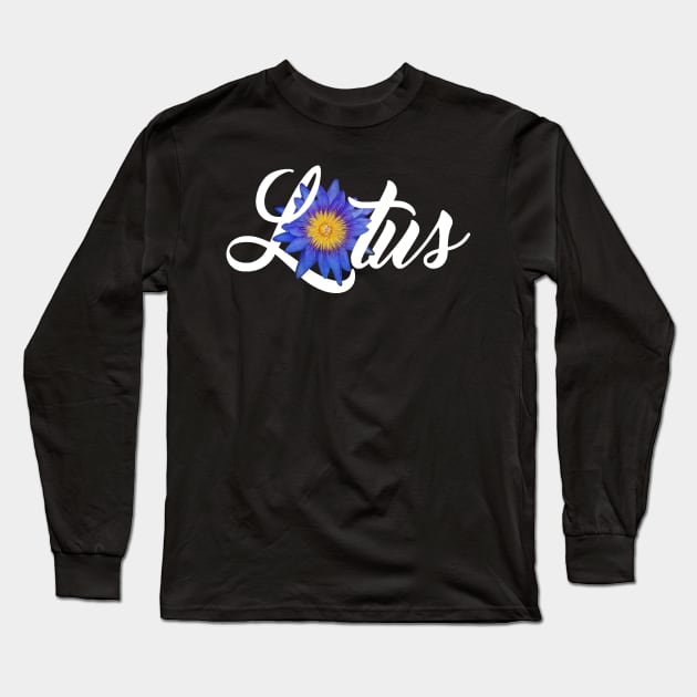 Blue Lotus Long Sleeve T-Shirt by Bajingseng